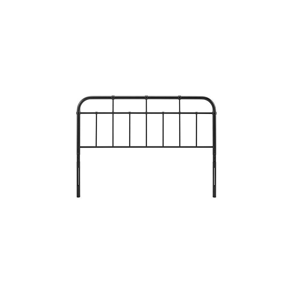 Modway Alessia Modern Farmhouse Metal Queen Headboard in Black