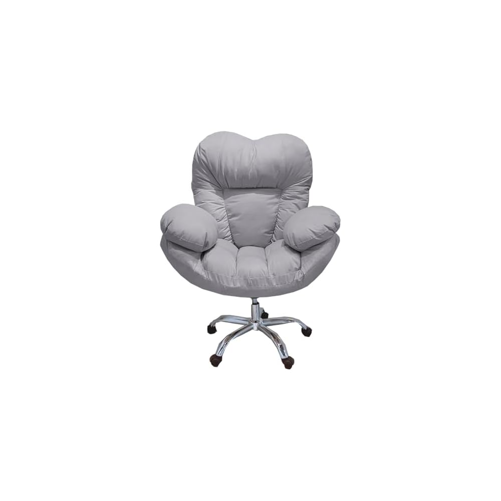 Recliner Chair Home Office Chair Ergonomic Gaming Computer Chair Backrest Lazy Sofa Chairs for Living Room, Comfortable Executive Office Desk Chairs Armchair for Bedroom(/Beige,with Foot Rest)