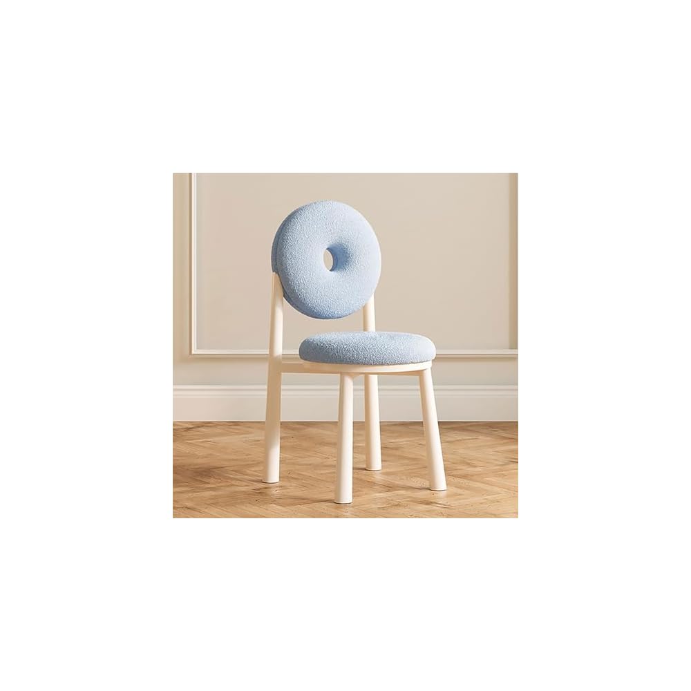 Modern Accent Office Chair - Vanity Chair Lambswools Living Room Chair Dining Chairs Midcentury with Backrest - for Living Room Bedroom Office Dining (Color : Pink, Size : Wood gra