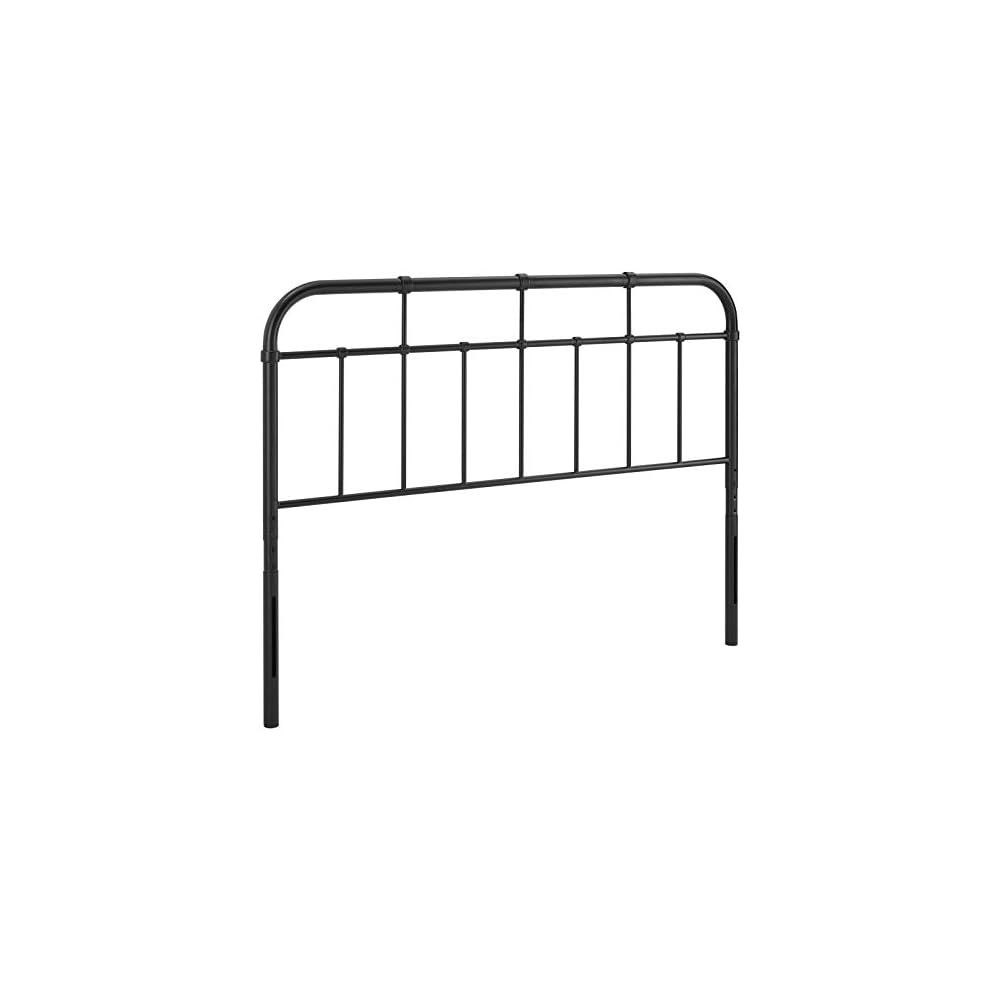 Modway Alessia Modern Farmhouse Metal Queen Headboard in Black