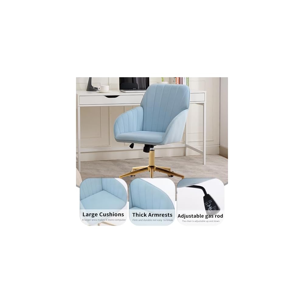 Desk Chair Comfy Simple Modern Home Office Chair Comfy Wide Desk Chair for Adult, Student,Bedroom,Home