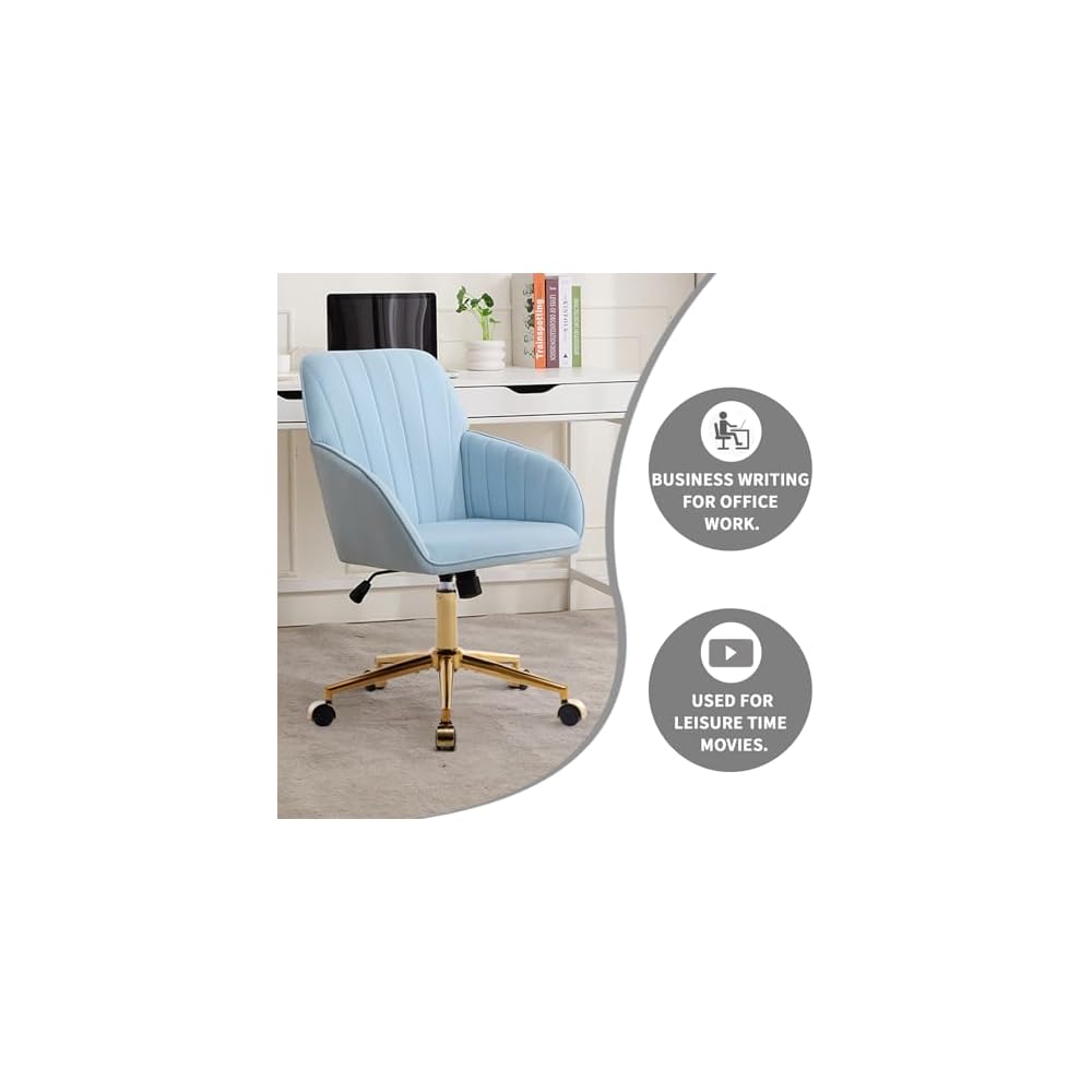 Desk Chair Comfy Simple Modern Home Office Chair Comfy Wide Desk Chair for Adult, Student,Bedroom,Home