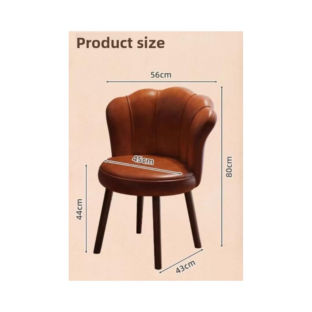Accent Chair with Swivel, Faux Leather Upholstery, High-Density Foam, Solid Rubberwood Legs – Vanity, Desk, or Living Room Chair ([Rotating solid wood legs] Green - wear-resistant oil wax skin)