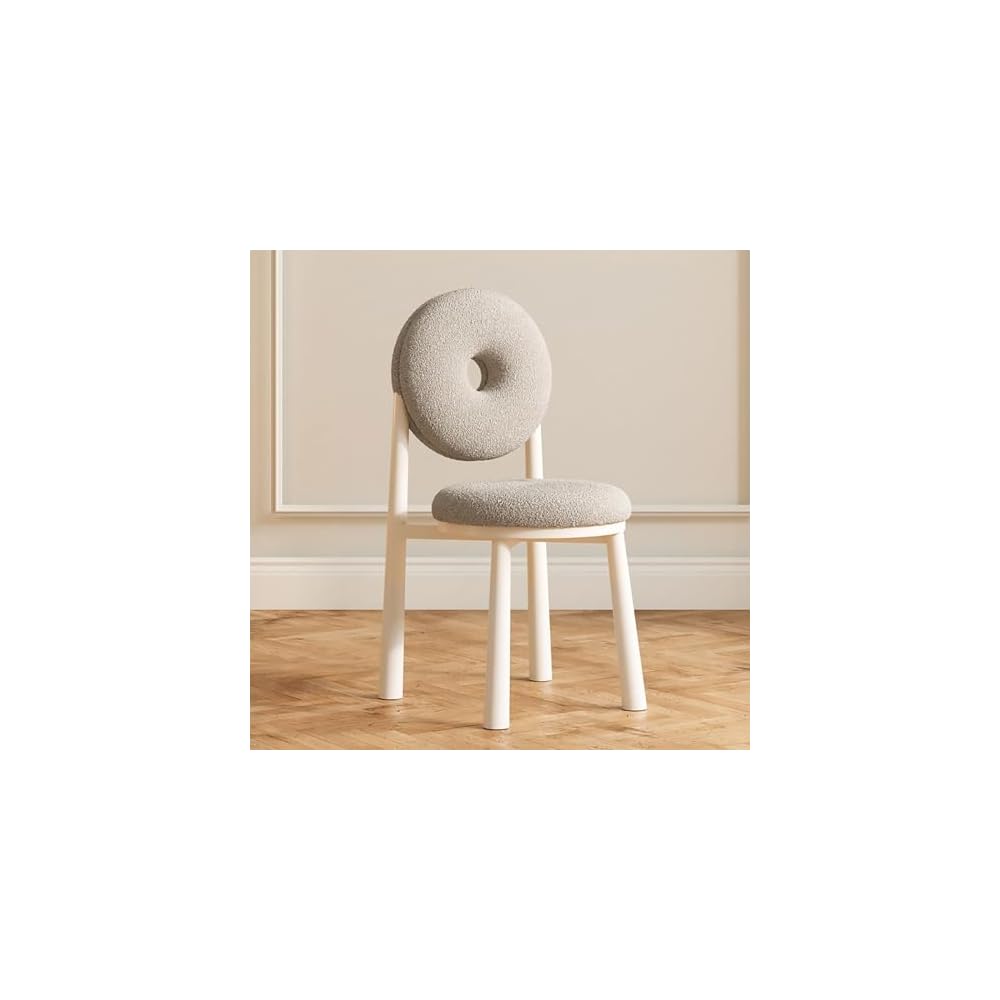 Modern Accent Office Chair - Vanity Chair Lambswools Living Room Chair Dining Chairs Midcentury with Backrest - for Living Room Bedroom Office Dining (Color : Pink, Size : Wood gra
