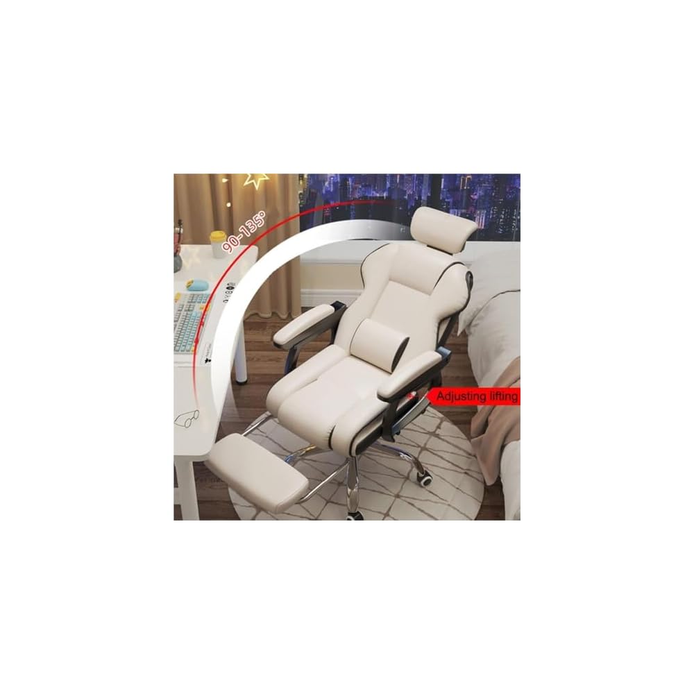 High Back Gaming Chair 360° Swivel Office Chair for Back Pain Relief with Lumbar Support Comfortable Computer Desk Chair for Adults Home Study Workspace