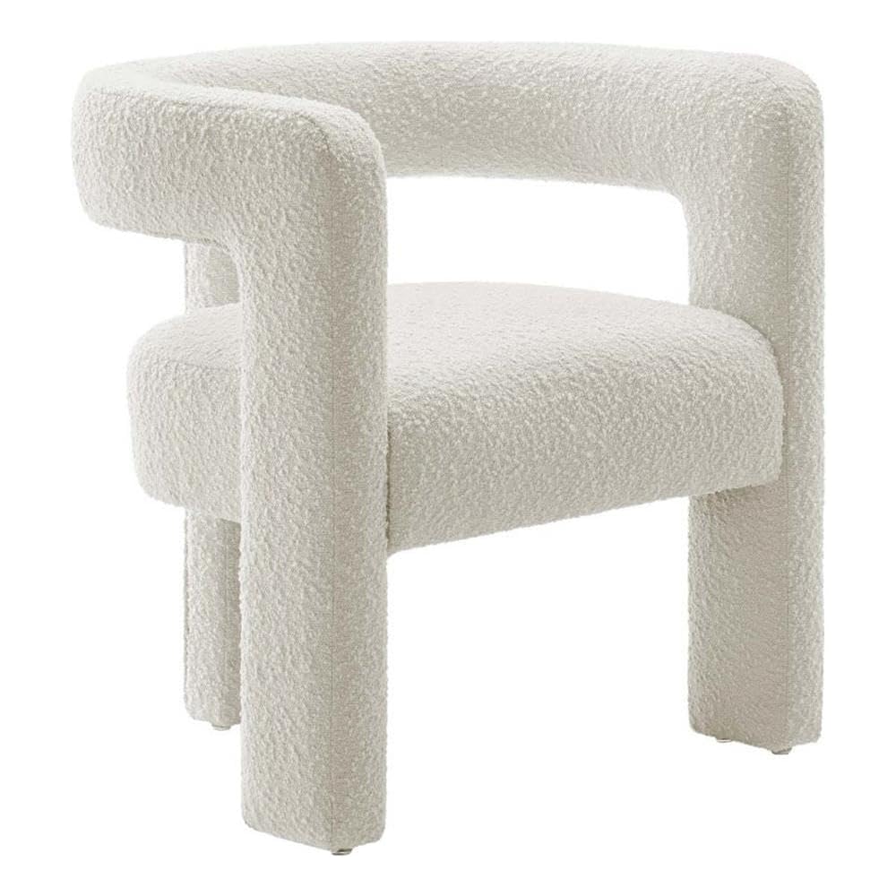 Modway EEI-6479-IVO Kayla Boucle Upholstered Armchair, Ivory