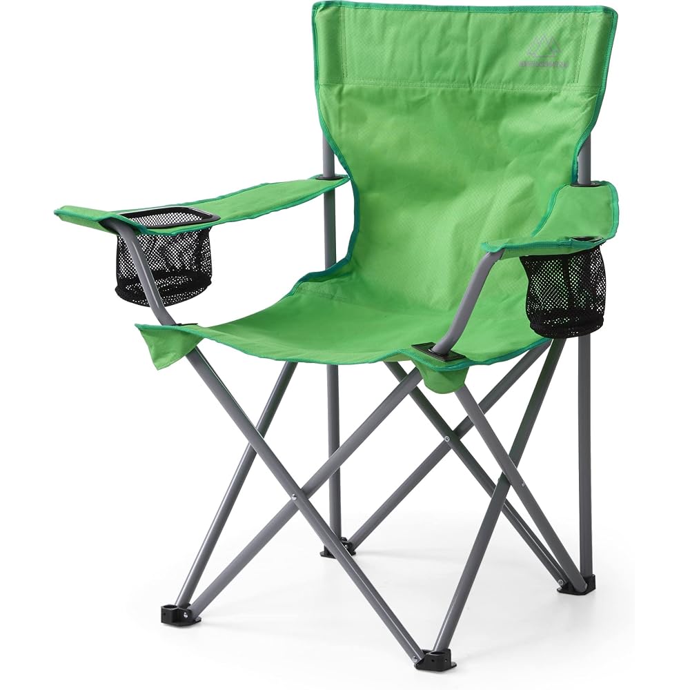 MOUNTAIN SUMMIT GEAR Anytime Chair for Camping, Sports, and the Outdoors w/Carry Bag, Camping Chairs for Adults, Folding Chair for Outside, (by Caddis Sports)