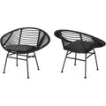 Christopher Knight Home Aleah Indoor Woven Faux Rattan Chairs with Cushions (Set of 2), Dark Gray Finish